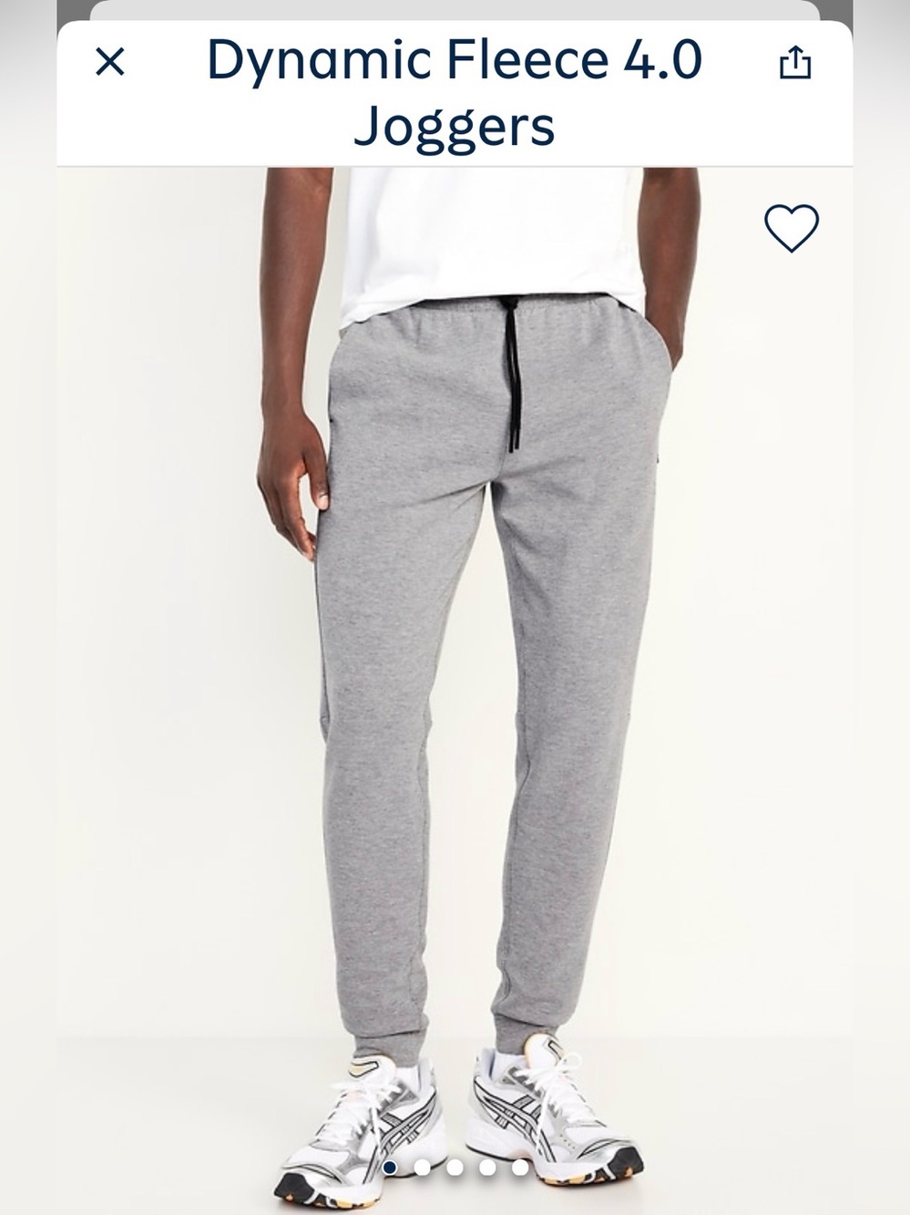 Old Navy Dynamic Fleece 4.0 Joggers, men’s, gray, NWT
